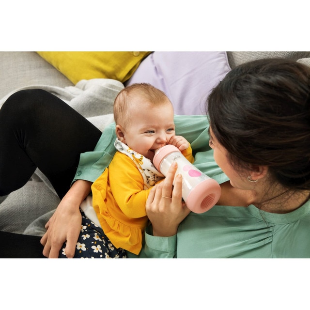 Biberon Ergonomique 330 ml avec Tétine Physiologique Débit Moyen