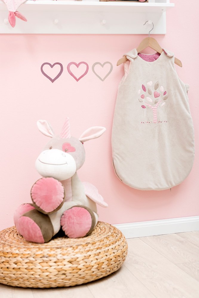 Gigoteuse bébé naissance ouatinée motif arbre et cœurs