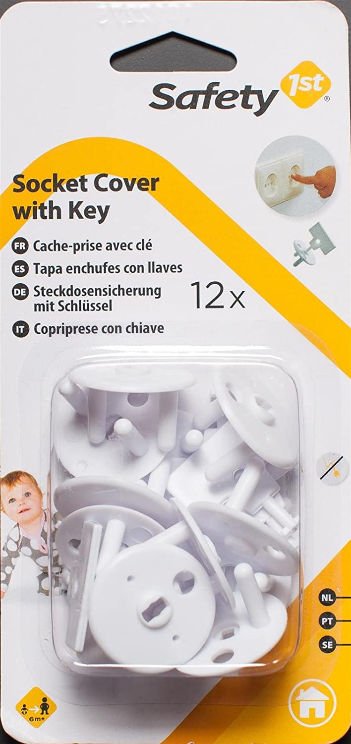 Cache-prise électrique blanc avec clé de sécurité