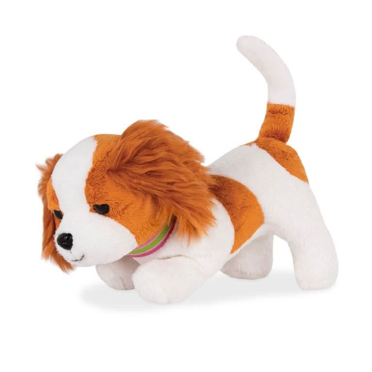 Peluche Chiot Marron et Blanc Douce 27 cm