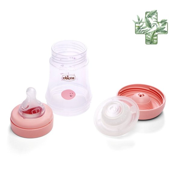 Biberon Plastico T Silicona Chicco Perfect5 Rosa 0M Flujo Lento 150 Ml