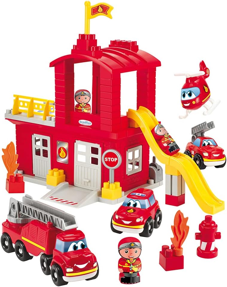 Caserne de Pompiers ABrick avec Véhicules et Hélicoptère