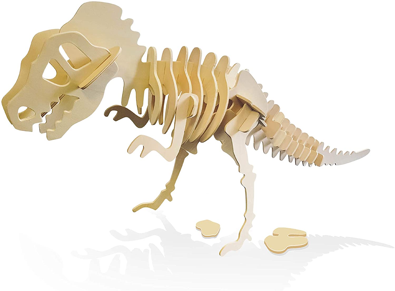 Puzzle 3D Squelette Dinosaure Tricératops en Bois