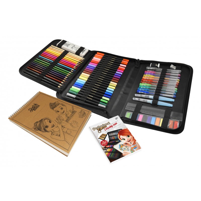 Trousse à Dessin Complète avec Bloc et Accessoires