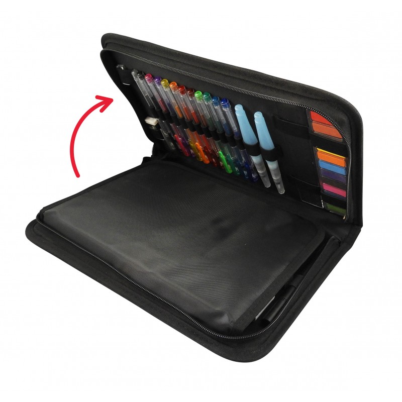Trousse de Dessin Complète avec Accessoires et Bloc à Dessin