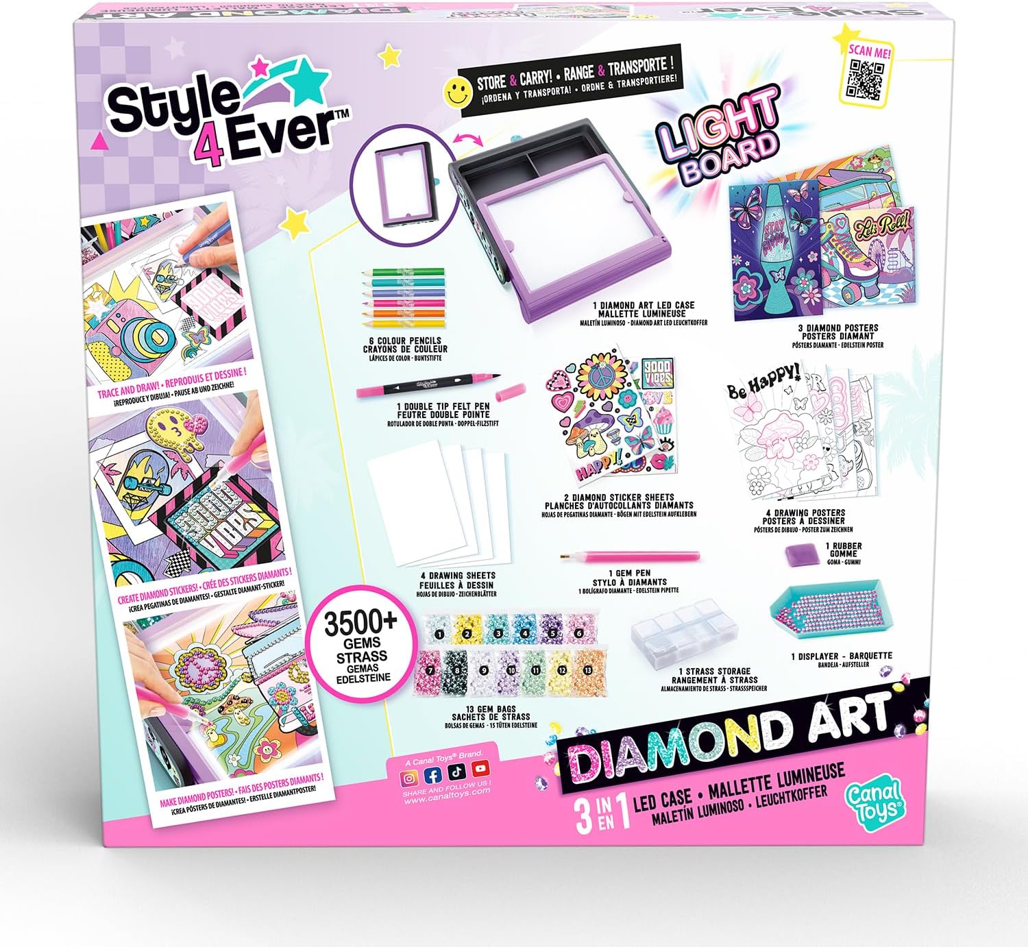 Malette Lumineuse Diamond Art Light Case - Style 4 Ever