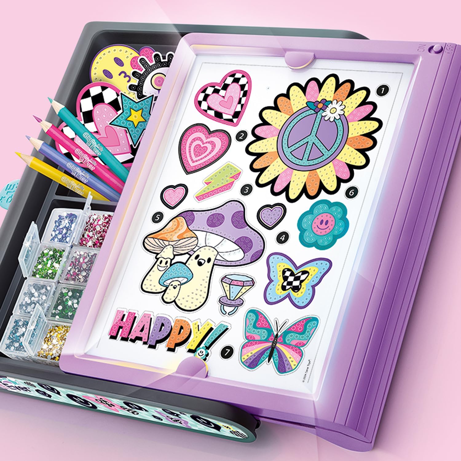 Diamant'Art Light Case - Mallette portable de peinture diamant avec éclairage