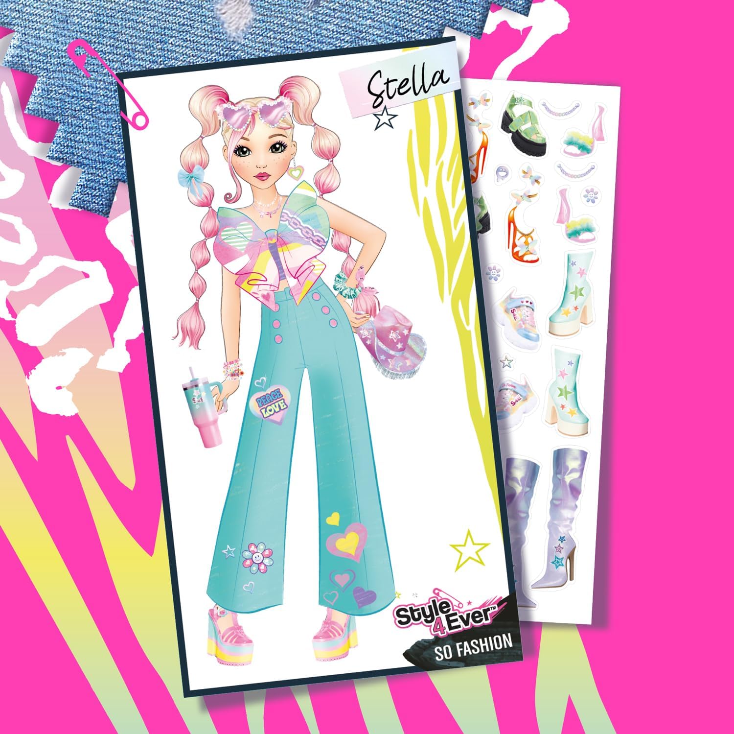 Carnet de stickers Mode Stella - 24 pages créatives
