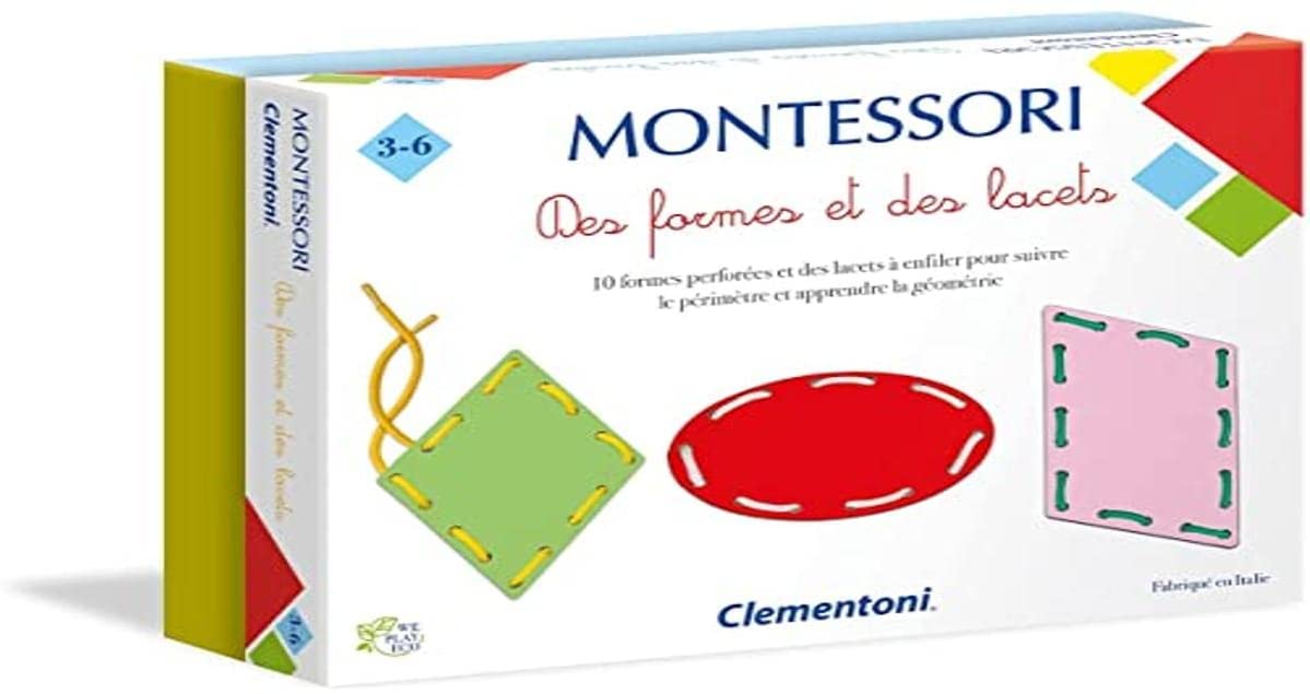 Jeu Montessori Des formes et des lacets