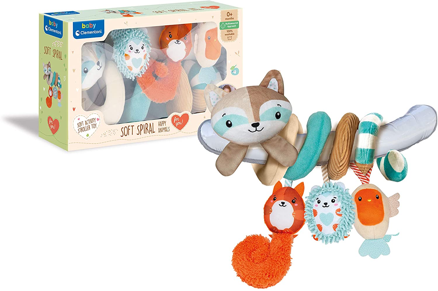 Spirale d'activité Clementoni - Jouet doux pour lit et poussette
