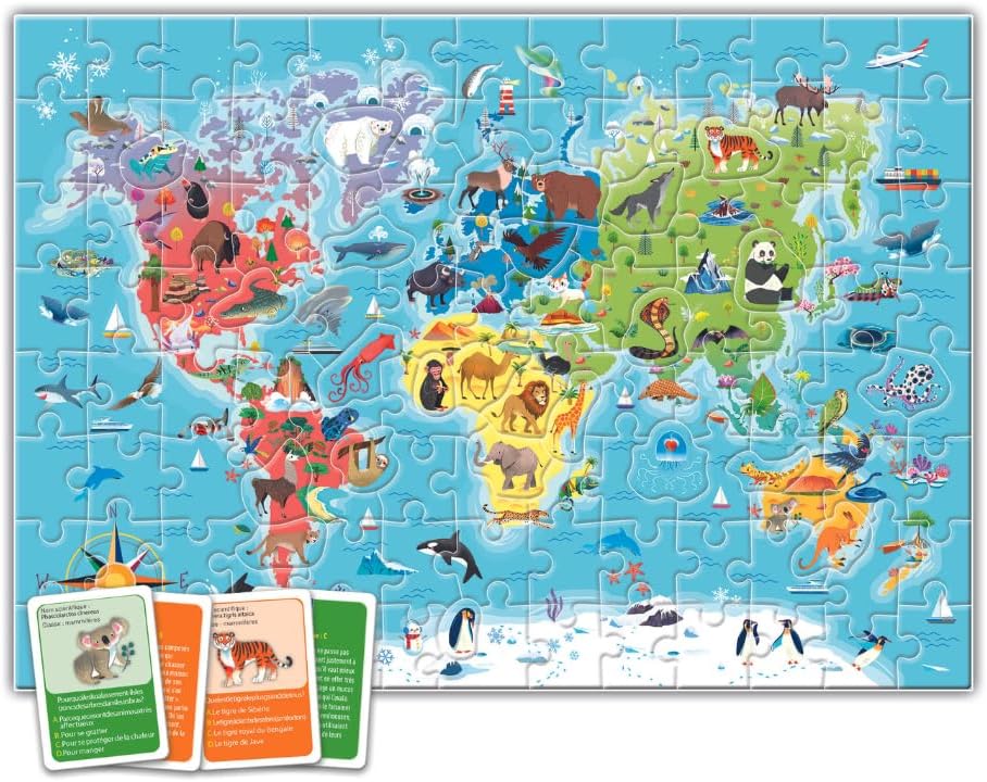 Puzzle Géant À la Découverte du Monde - 104 Pièces