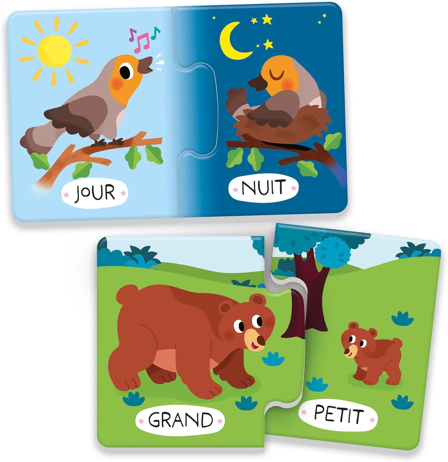 Livre en Tissu Les Contraires Clementoni