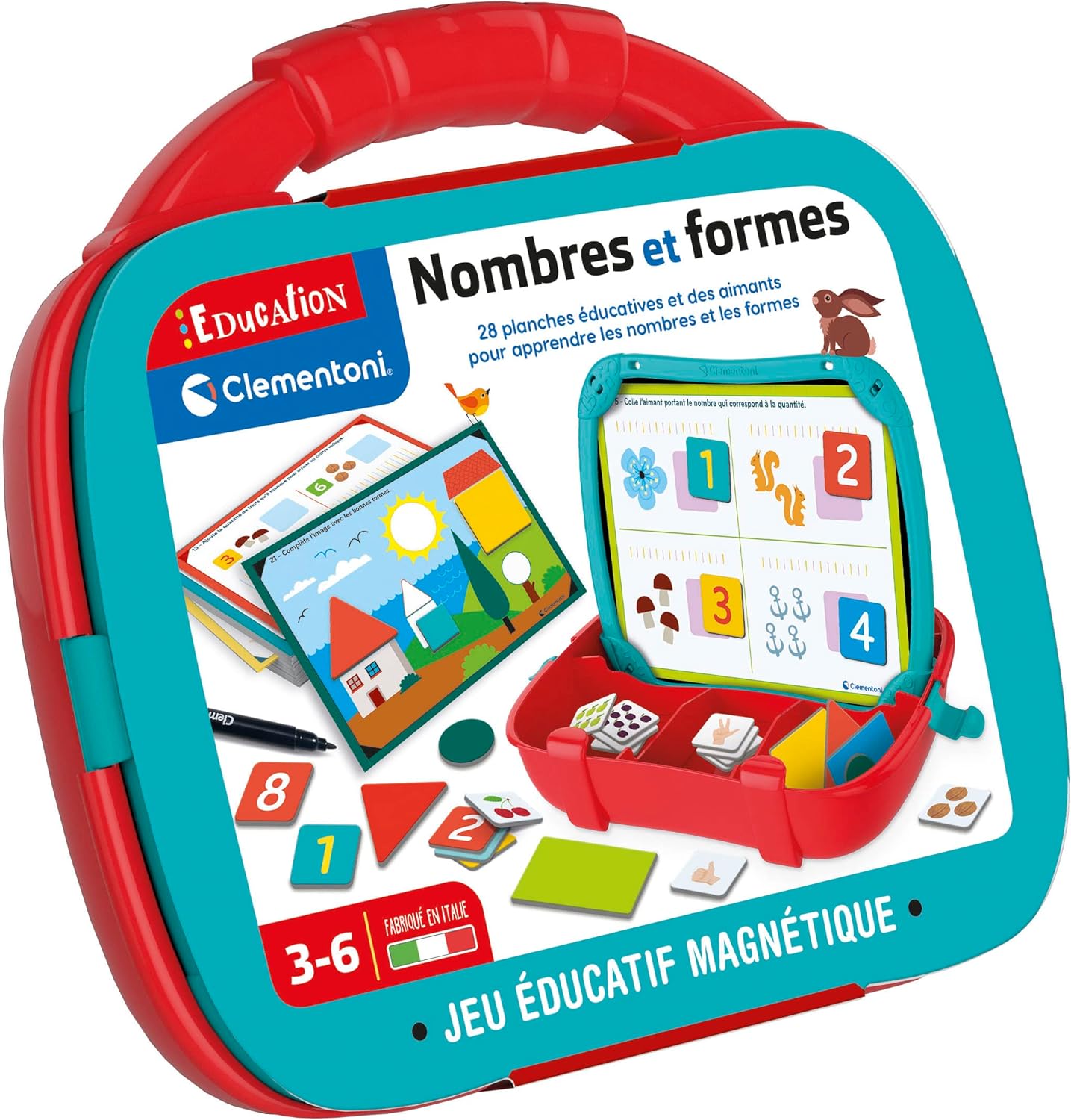 Mallette magnétique Nombres et Formes Clementoni