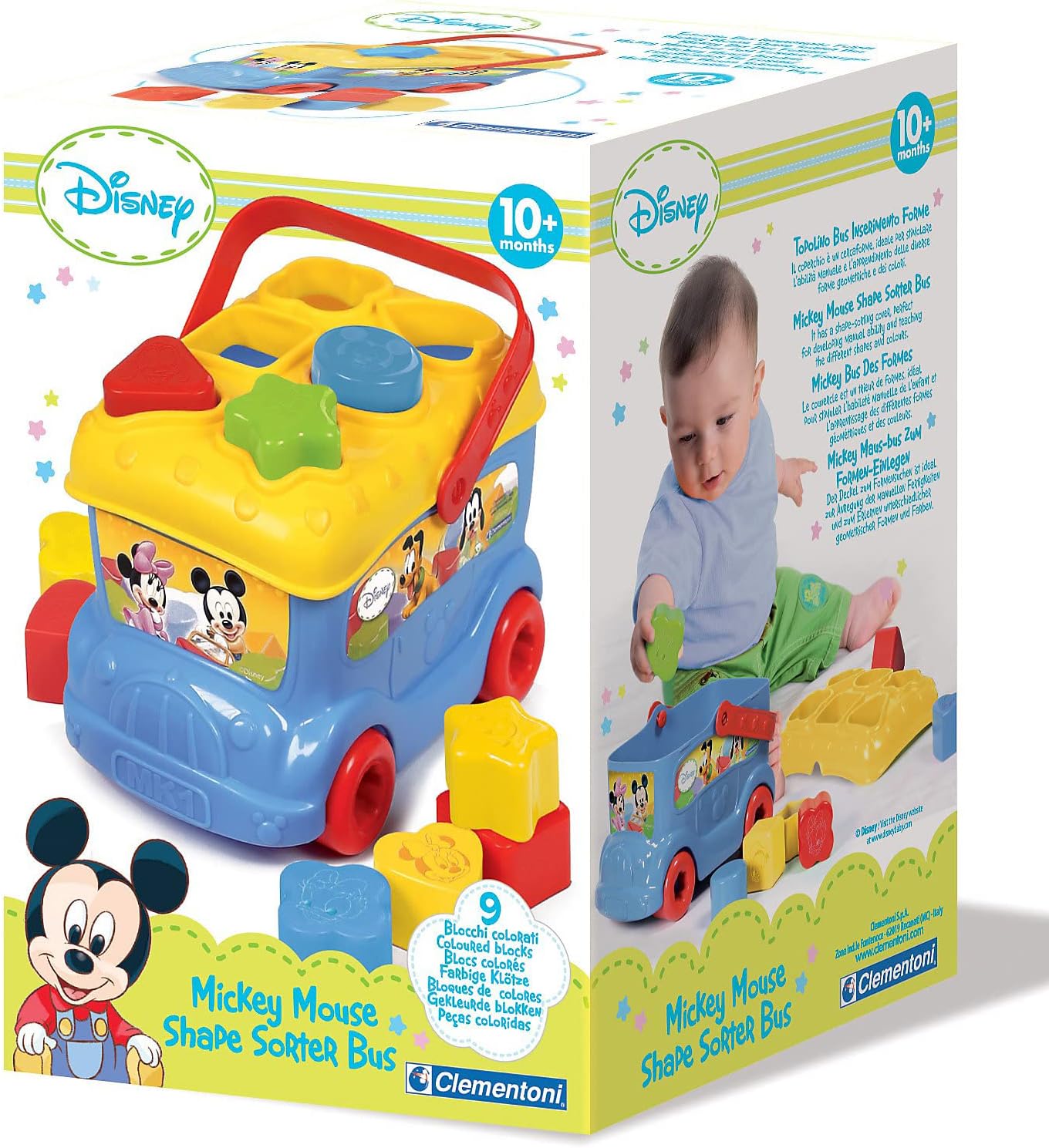 Bus des Formes Mickey Mouse 2 en 1 - Jouet d'apprentissage Clementoni