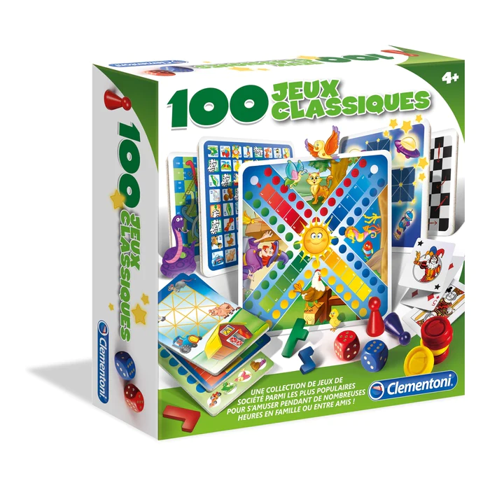 100 Jeux Classiques - Coffret Multi-Jeux Clementoni
