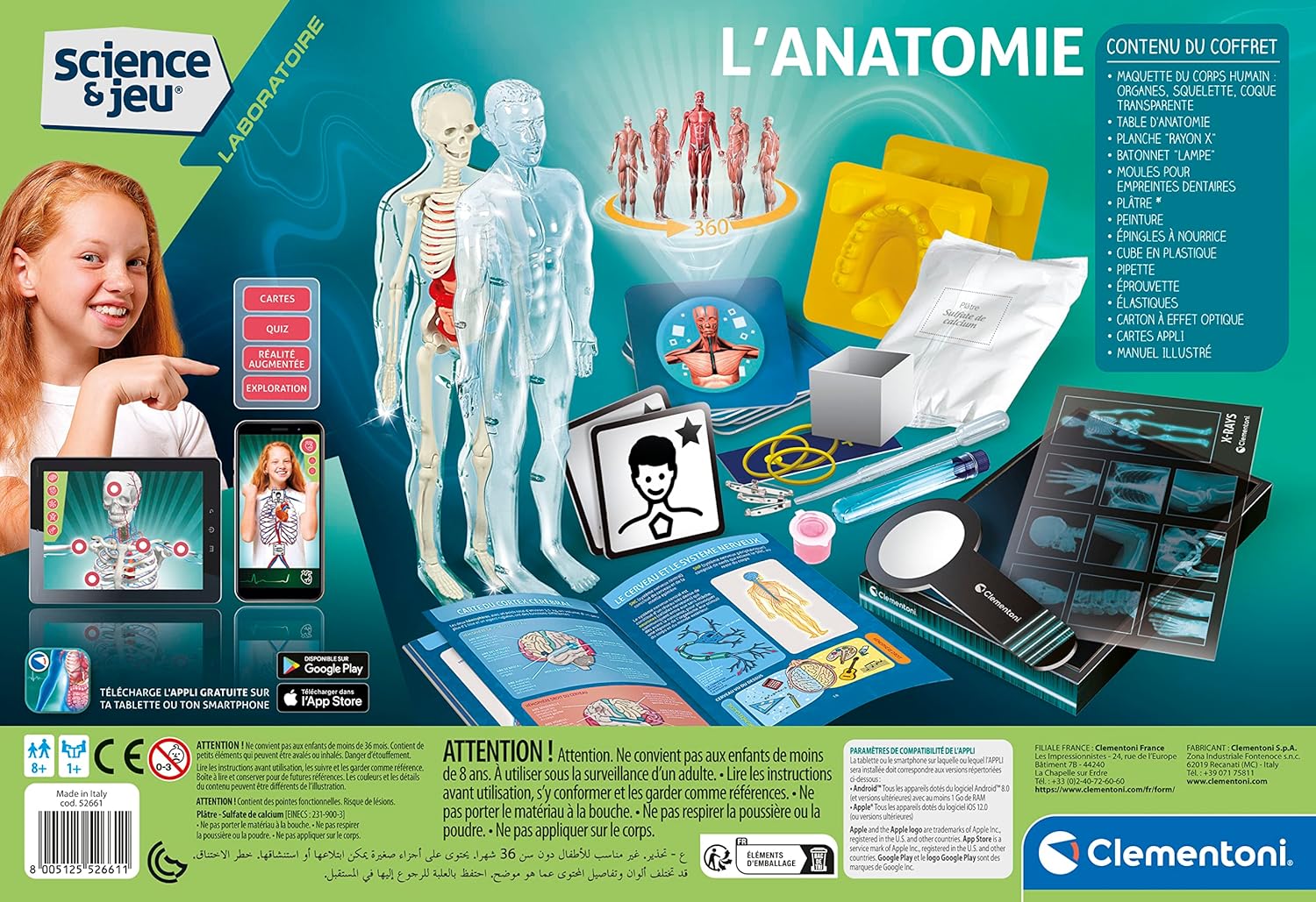 Jeu éducatif Le Corps Humain - Anatomie interactive Clementoni