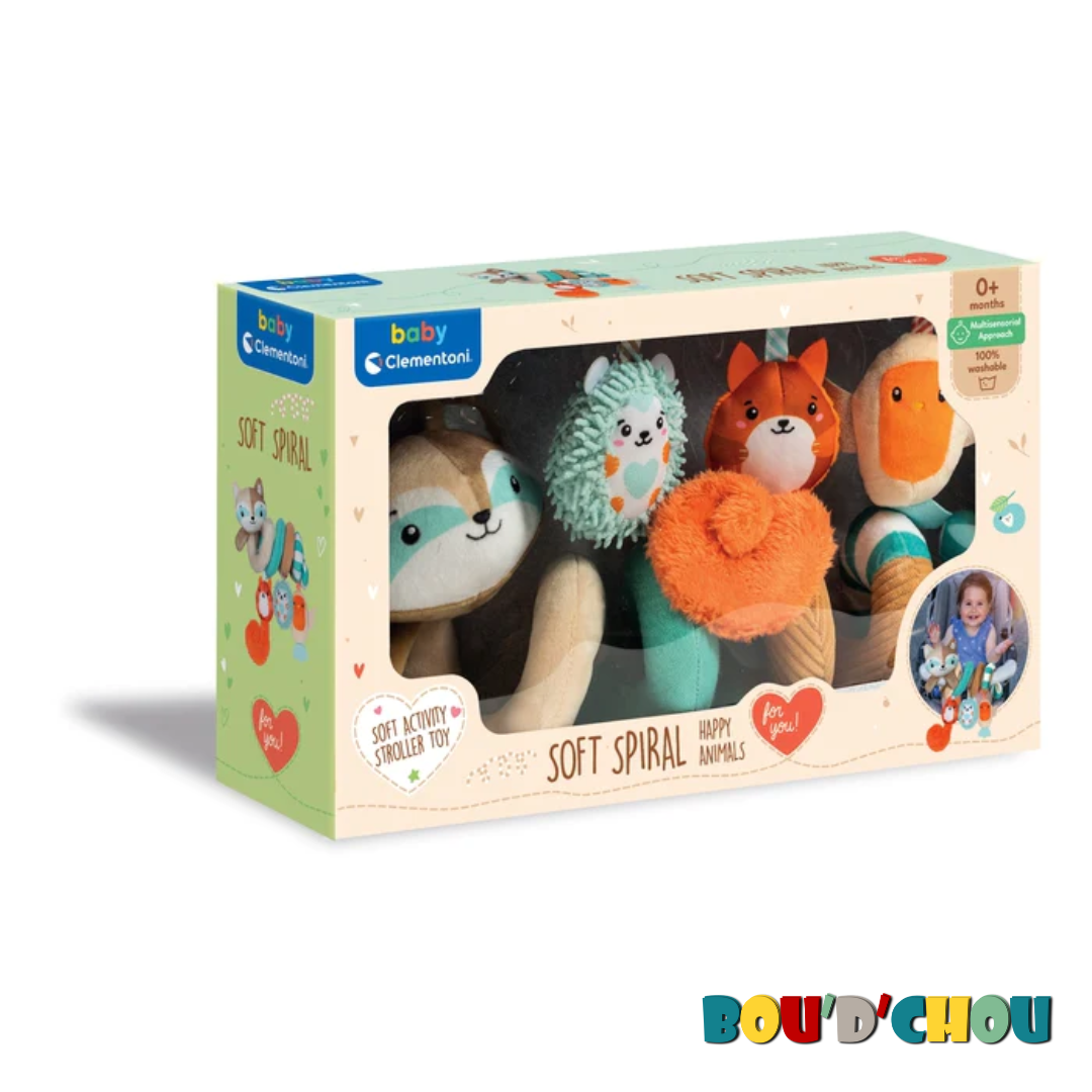 Spirale d'activités animaux joyeux