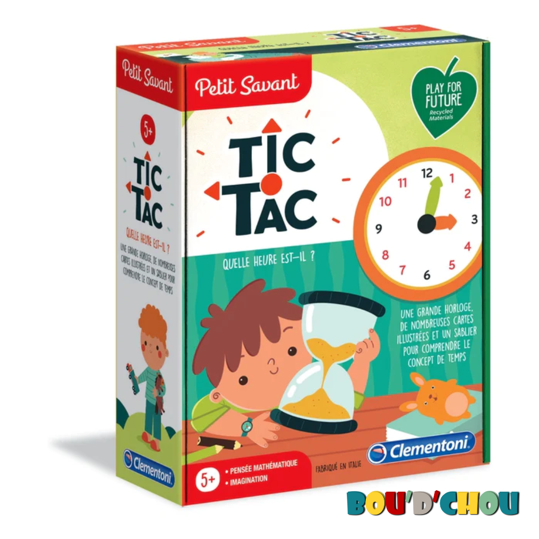 Tic Tac - Quelle heure est-il ? Jeu éducatif Clementoni