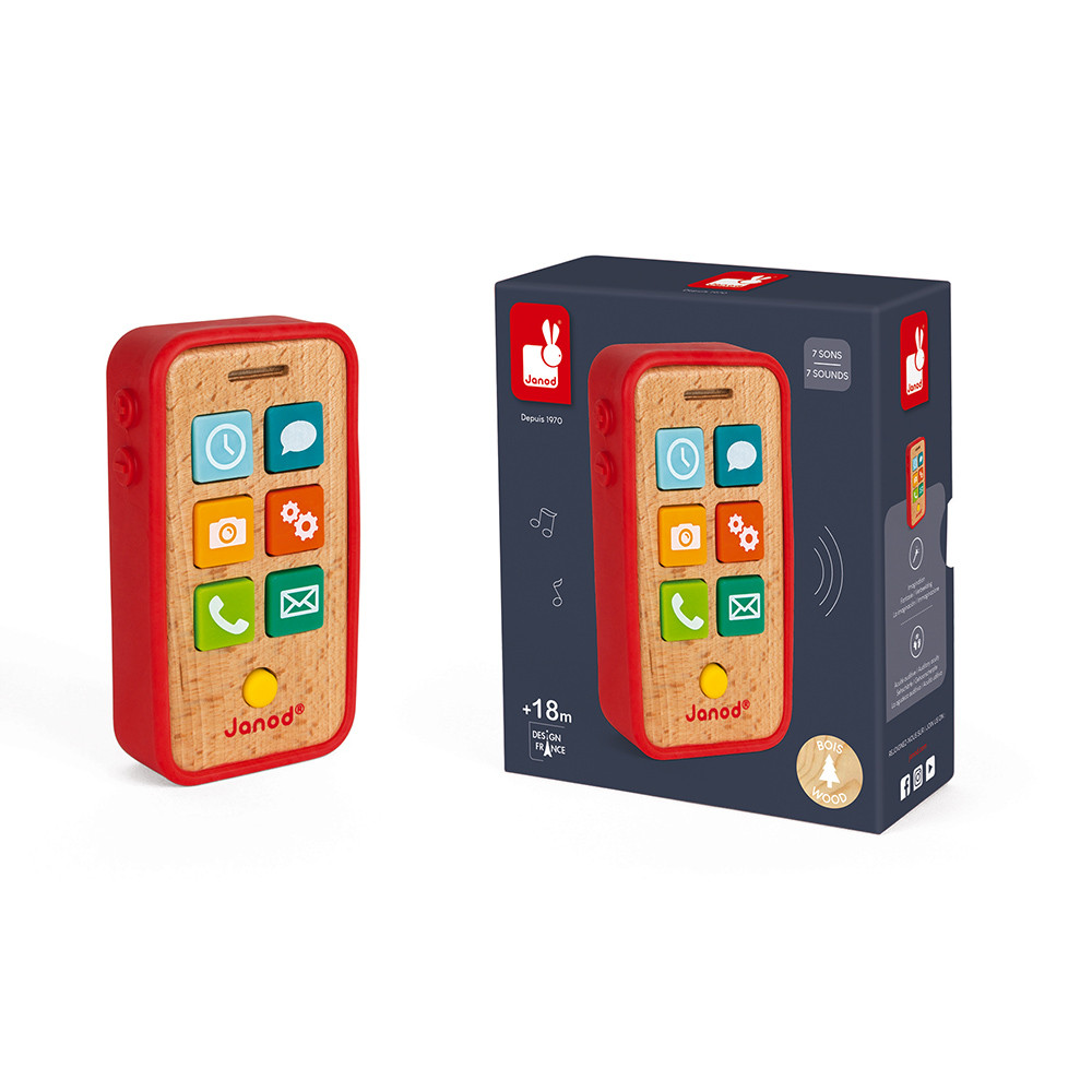 Telephone Sonore Bois Et Silicone (4)