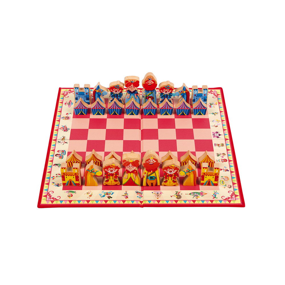 Jeu D Echecs Carrousel Bois Et Carton (1)