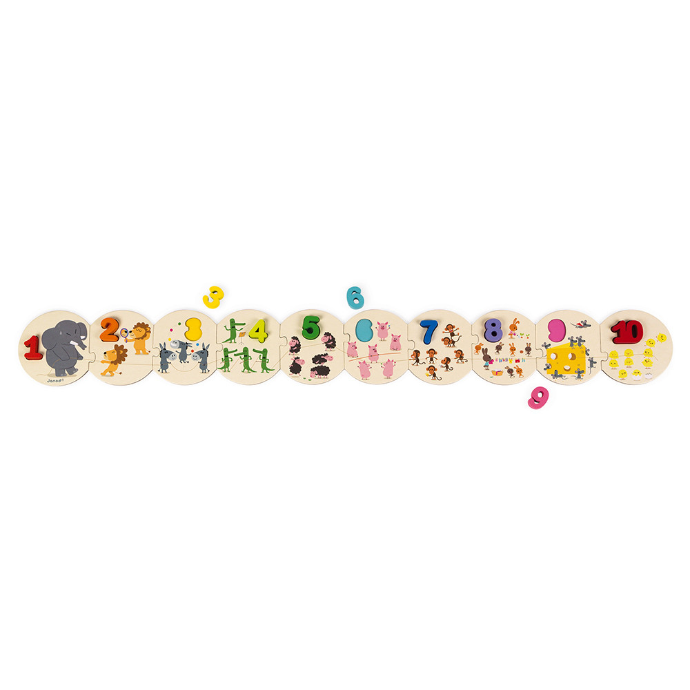 Puzzle J Apprends A Compter Bois Et Carton