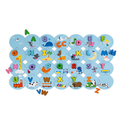 Puzzle J Apprends L Alphabet Version Francaise Bois Et Carton
