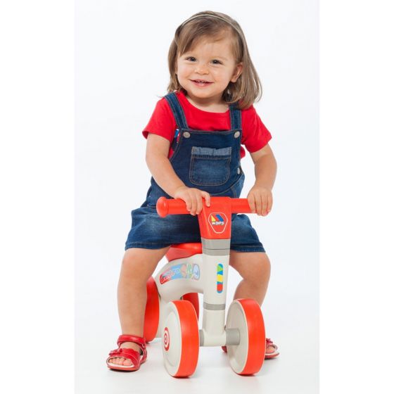 Tricycle enfant Molto rouge et blanc avec capote