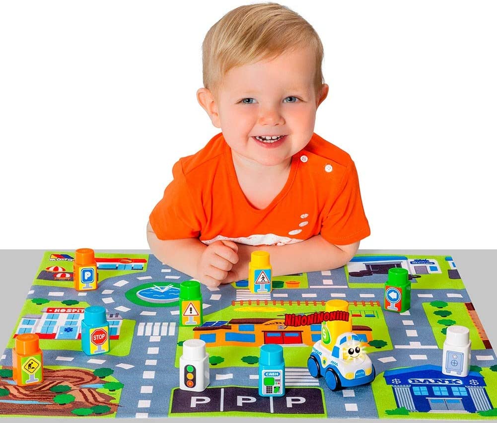Tapis de jeu circuit route XXL 110x180 cm avec voiture Molto