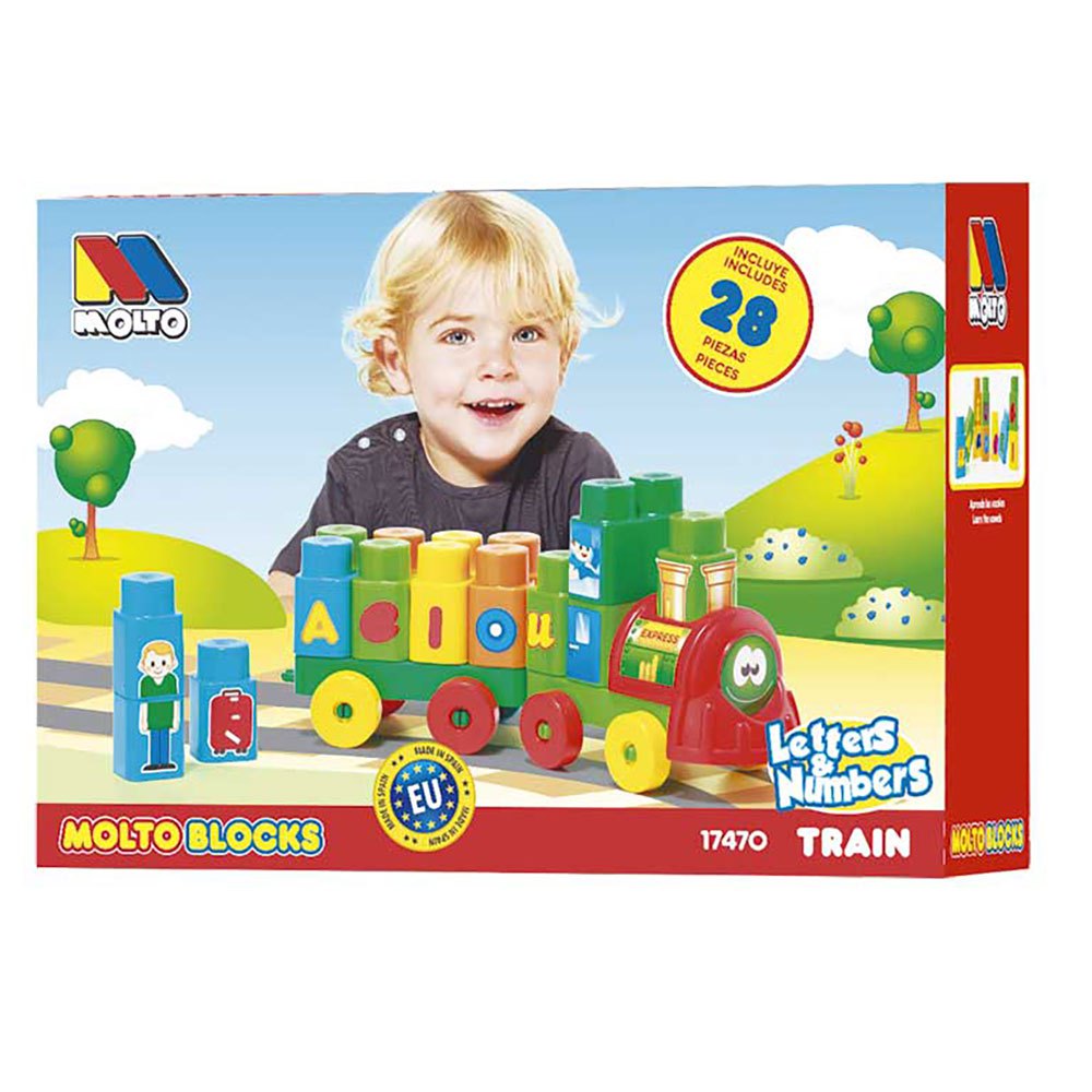 Set de Train Molto 28 Pièces - Blocs de Construction Colorés