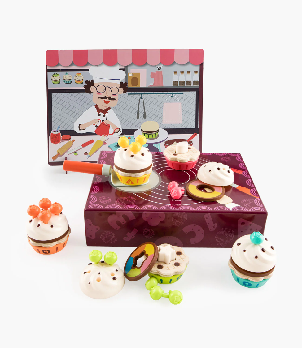 Jeu de Pâtisserie Cupcakes TopBright avec Moules Emboîtables