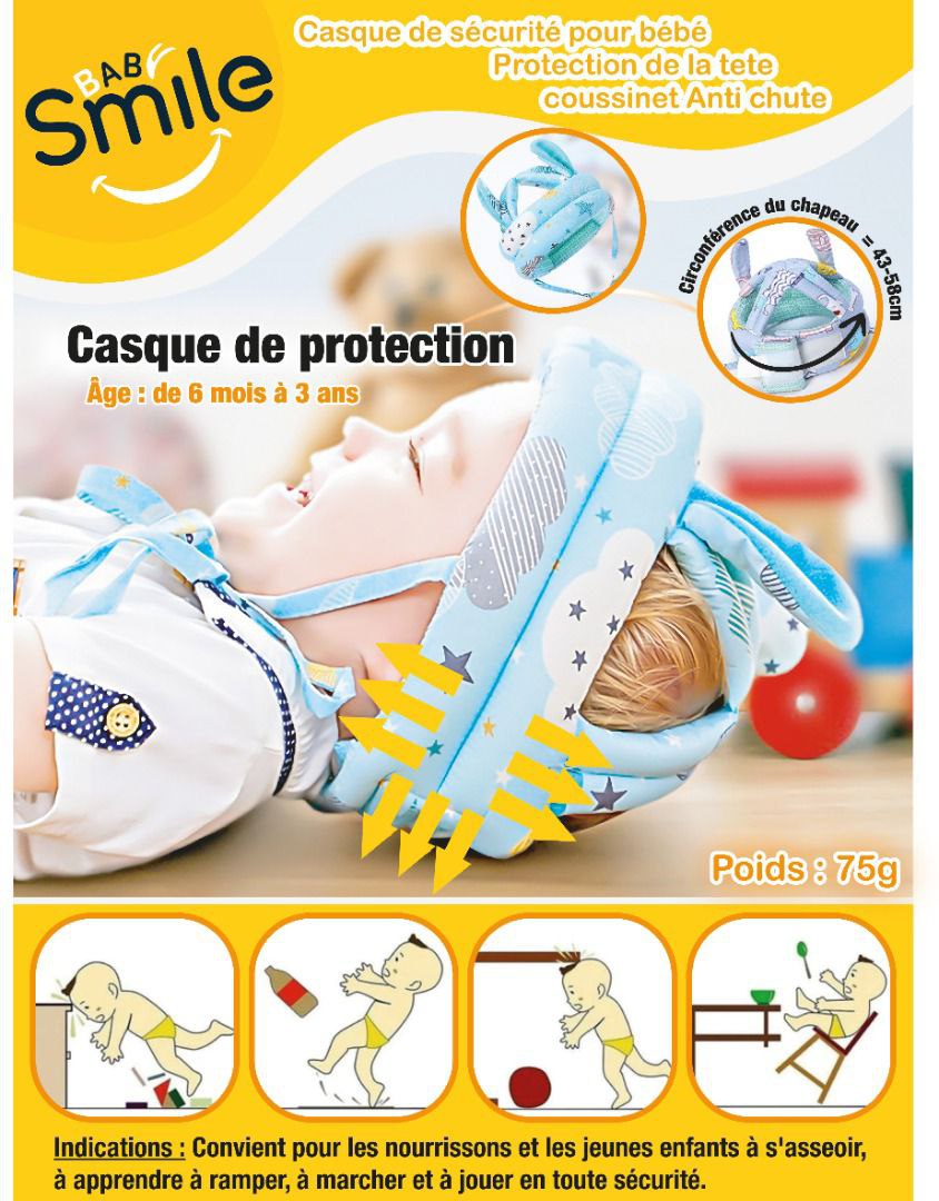 Casque de Protection Bébé Anti-Chute - Protection Tête Enfant