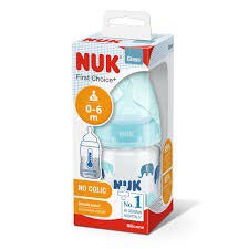 Biberon NUK First Choice 150 ml - Tétine Physiologique Anti-Coliques Bleu