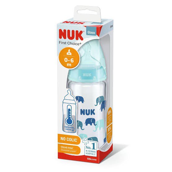 Biberon Verre Anti-Colique NUK First Choice avec Tétine Physiologique