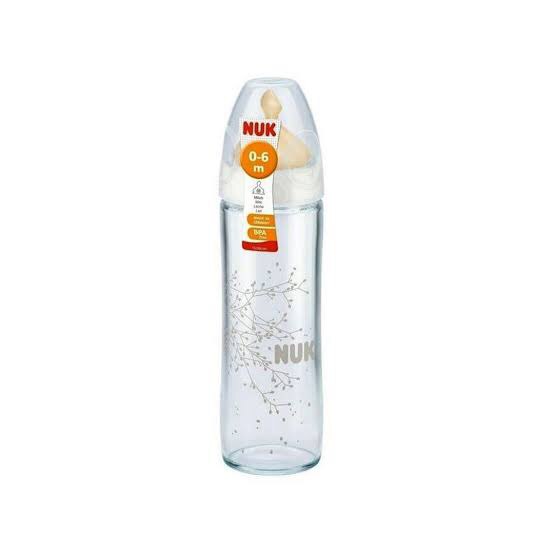 Biberon en verre NUK New Classic 240 ml avec tétine silicone