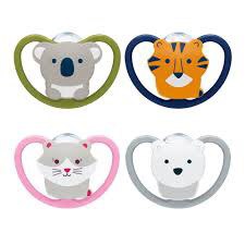 Sucettes anatomiques Biolane assortis motifs animaux silicone