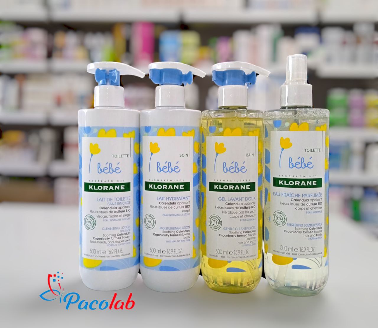 Coffret toilette bébé Klorane au Calendula