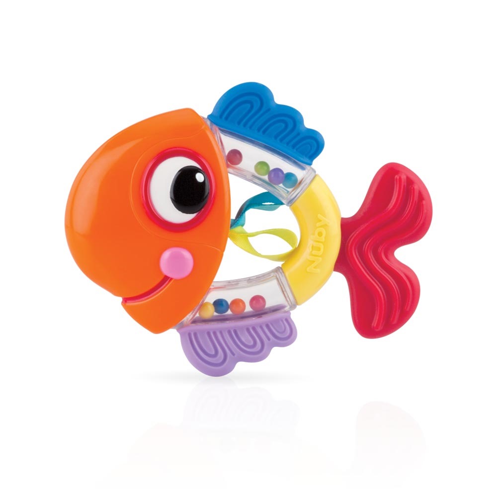 Hochet Poisson Multicolore Nuby - Jouet Éveil Bébé