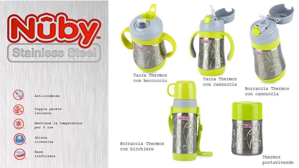 Gourde Thermos Reflex Flip-it Nuby 300ml - Acier Inoxydable Isolée