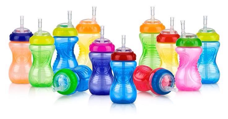 Gobelet avec paille 360ml Nuby - Multicolore