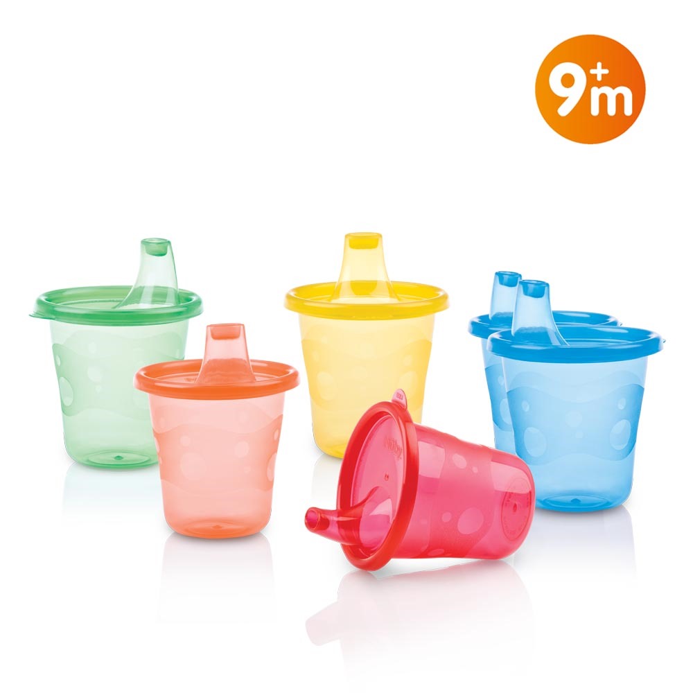 Tasse à bec verseur Nuby 300ml sans BPA - Bleu & Vert