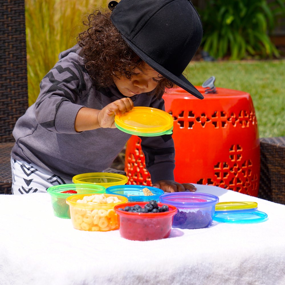 Boîte de rangement pour sucettes et biscuits Nuby avec poignée