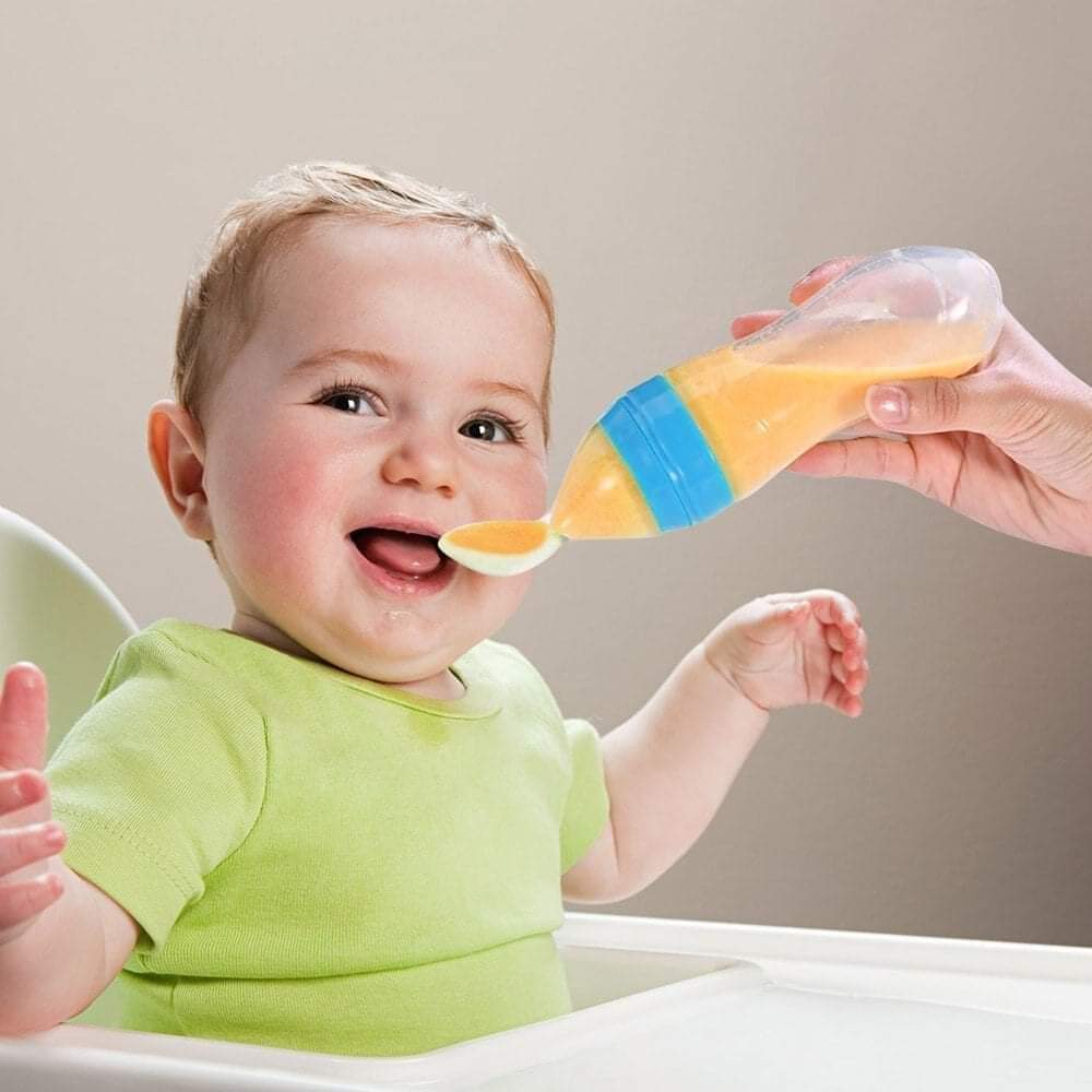 Cuillère souple en silicone ergonomique Nuby pour bébé