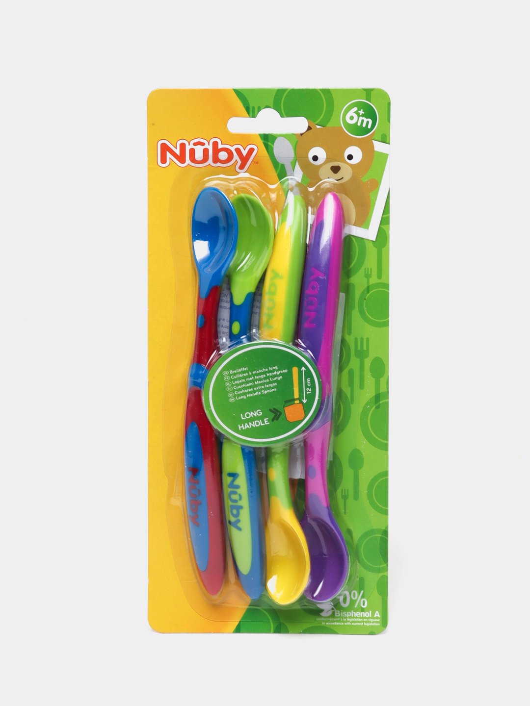 Cuillères souples Nûby pour bébé - Lot de cuillères ergonomiques