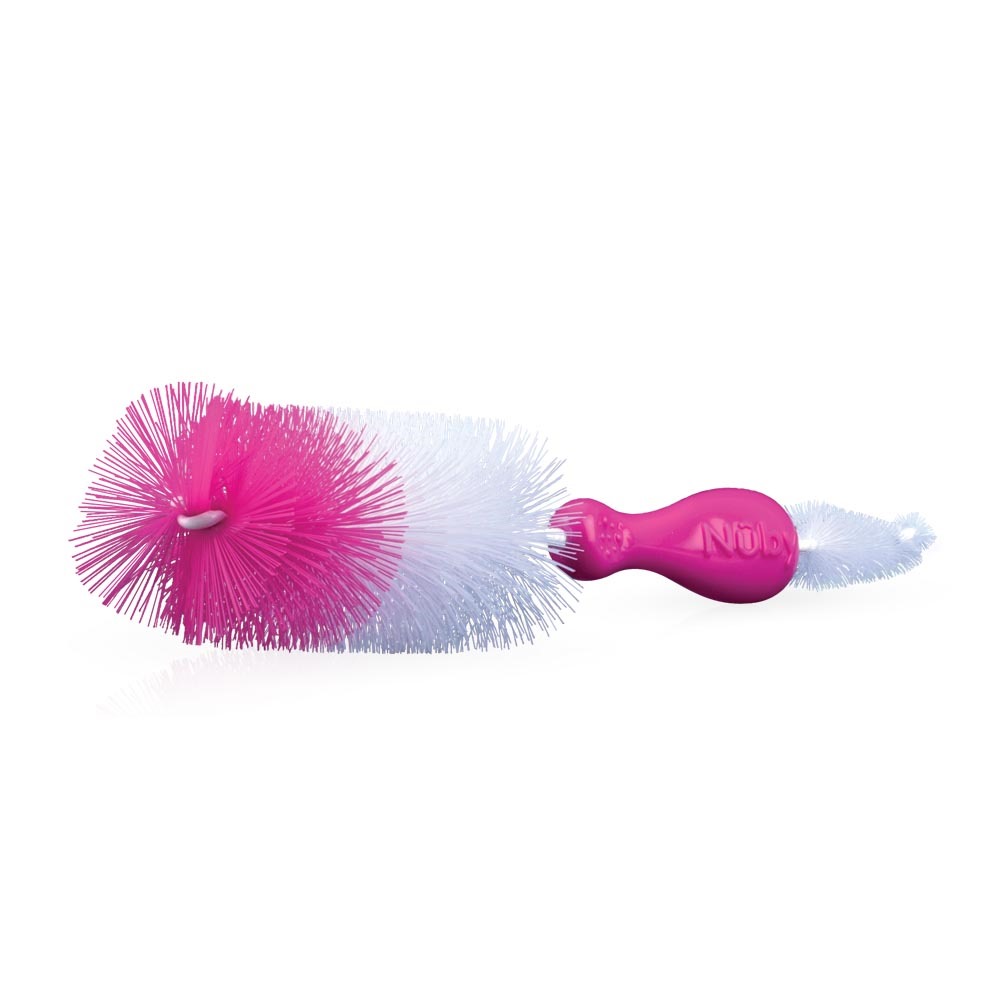 Brosse pour biberon et tétine Nuby en silicone avec base ventouse