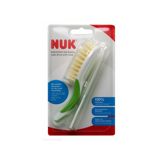 Brosse et Peigne Bébé NUK - Poils Naturels Doux