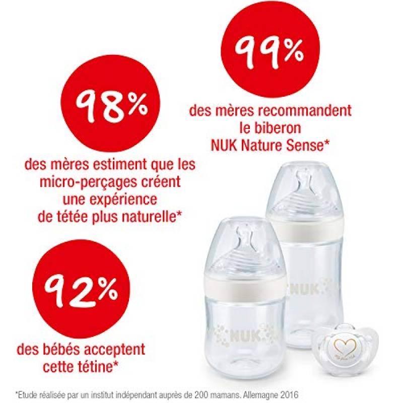 Nuk Biberon Nature Sense 0 6 Mois 150Ml Anti Colique Sans Bpa Silicone Lot De 1 De La Marque Nuk Image 4