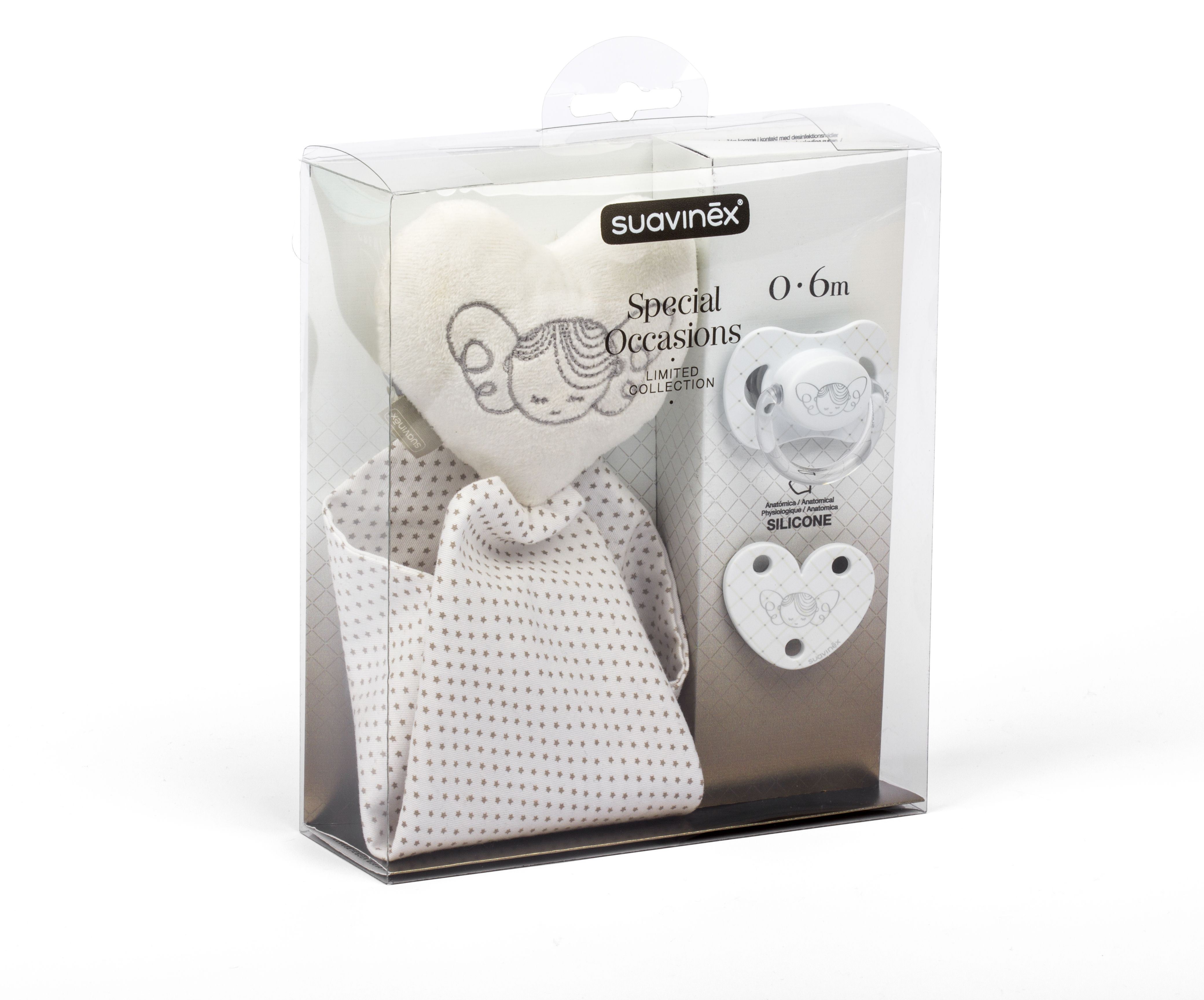 Set Doudou + Sucette + Attache sucette Collection White SUAVINEX 31